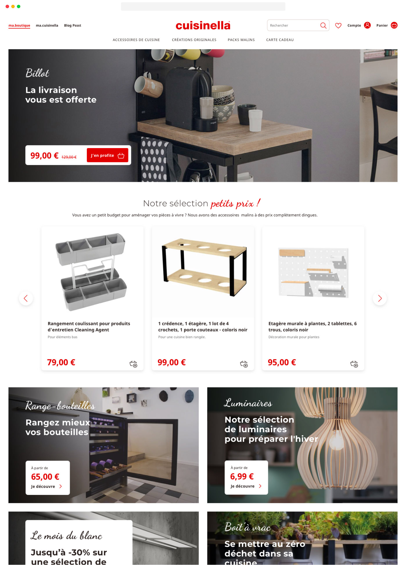 Cuisinella : ma.boutique d'accessoires online - Advisa